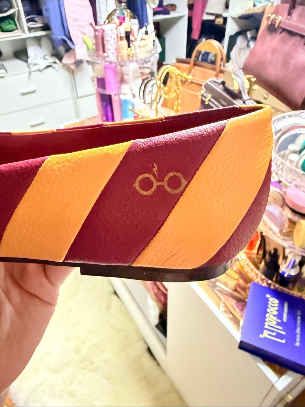 Harry Potter x Bipolar Handmade Gryffindor Leather Flats Women sz 9-9.5 US 40EU